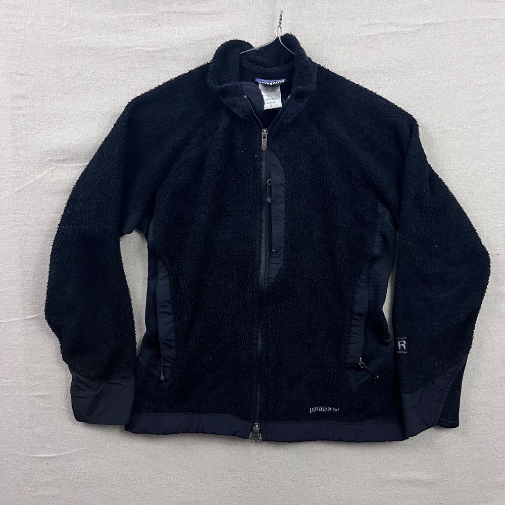 Y2K Patagonia R2 Regulator Fleece Jacket Womens Small Black Full Zip Technical